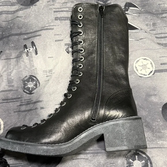 JOHN FLUVOG SLACKER VAGABOND LACE UP CORSET TOE MID CALF BOOTS SZ 8 LIKE NEW - Picture 14 of 16